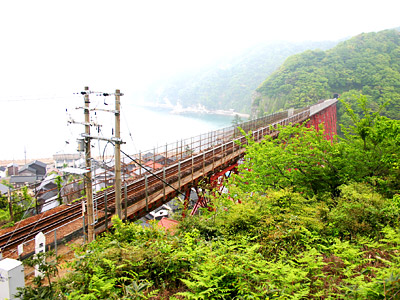 余部橋梁〜裏山から