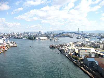 なみはや大橋の上からの風景
